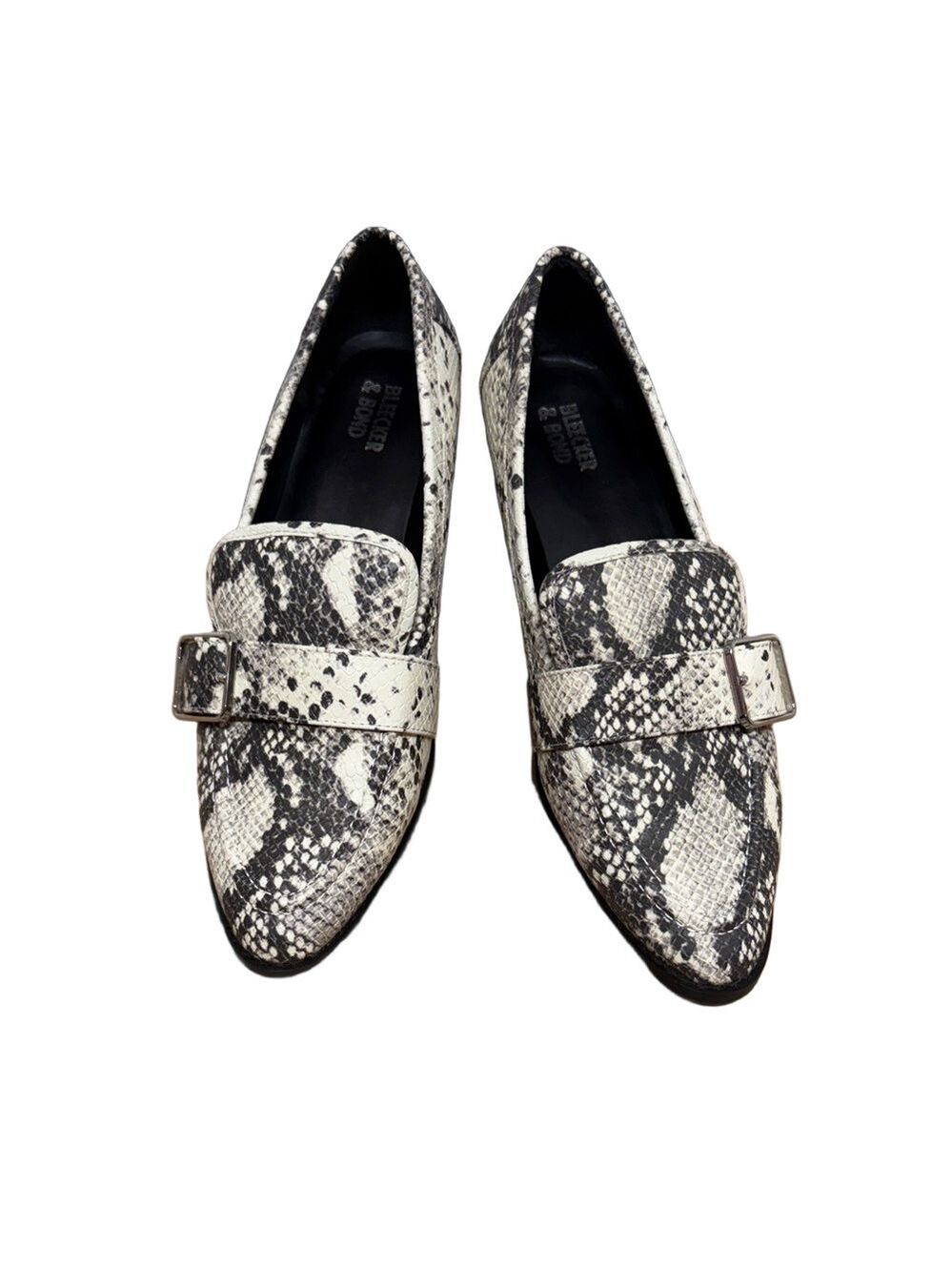 Bleecker & Bond Snakeskin Loafers Flats Size 9